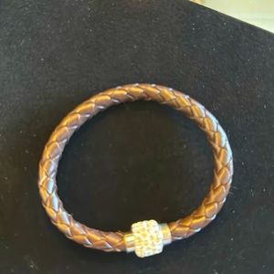 8.5” brown woven bracelet